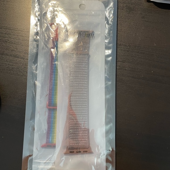 Apple Watch Bands 2 pack of adjustable velcro bands- rainbow&mauve- Size 38/40mm - Picture 4 of 4